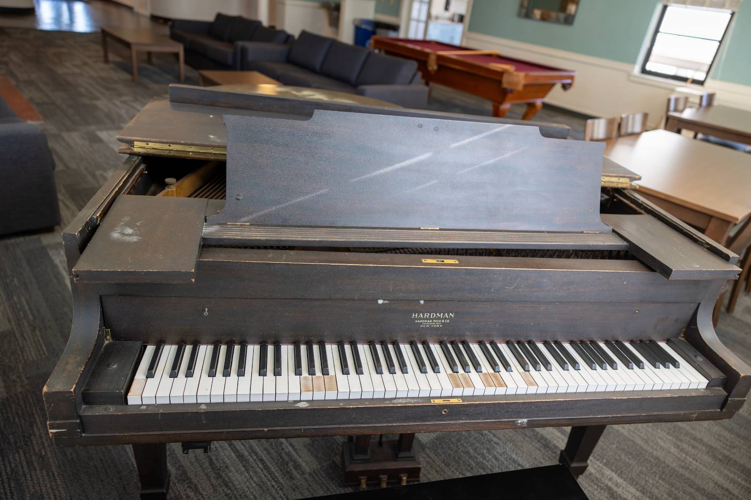 a piano in a room