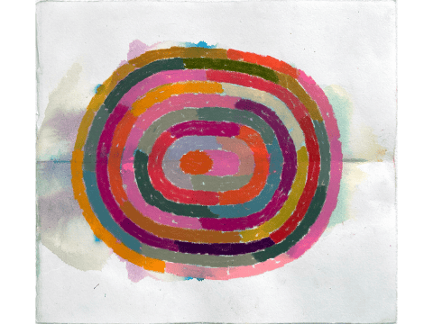 a colorful circle with a circle in the middle