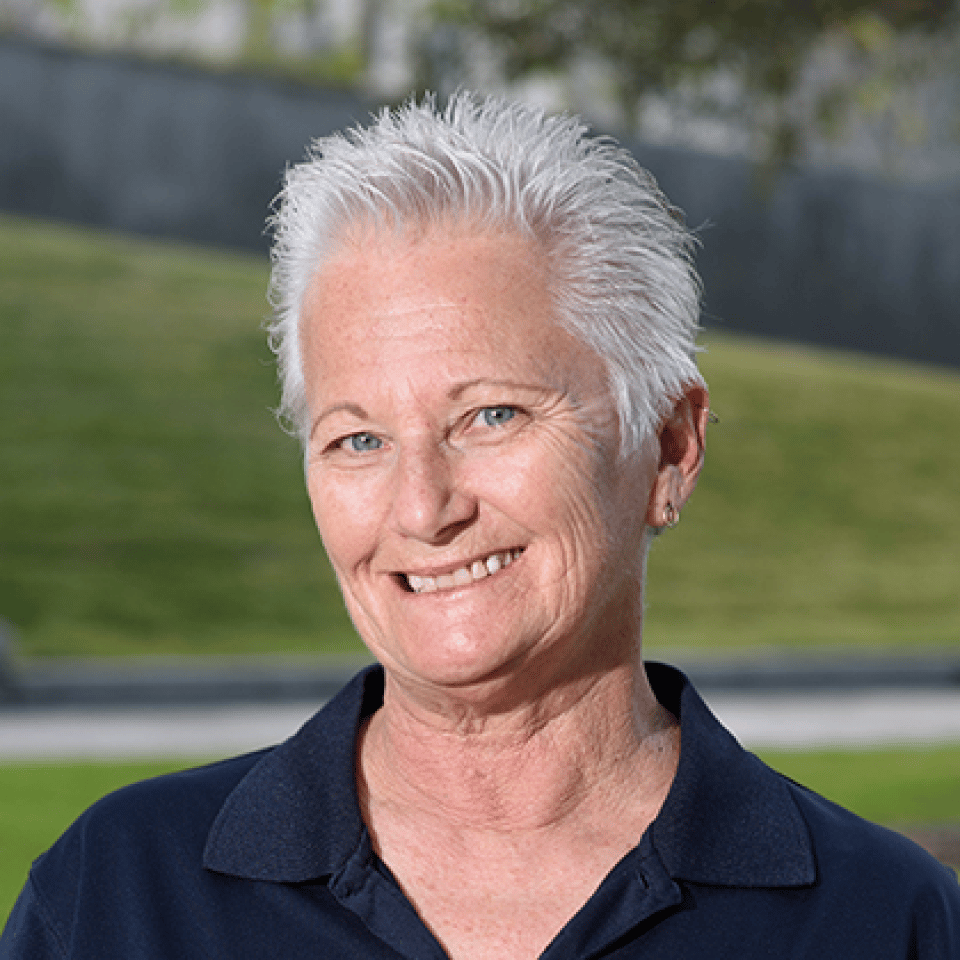 a person smiling at camera