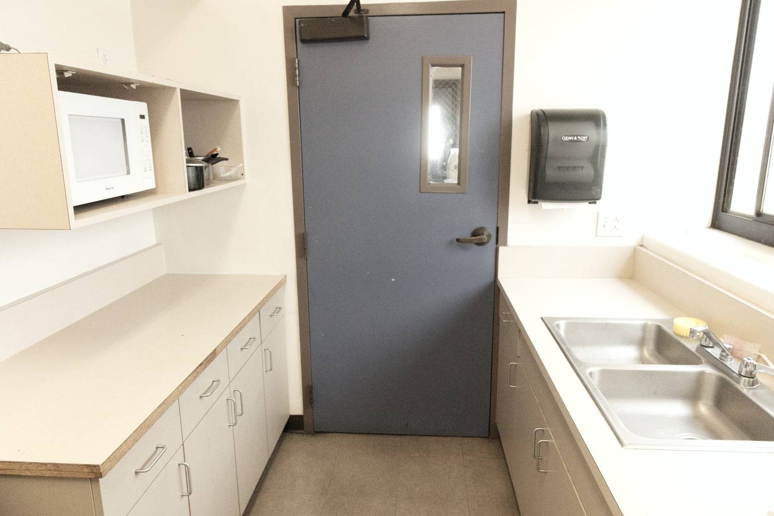 a door in a room