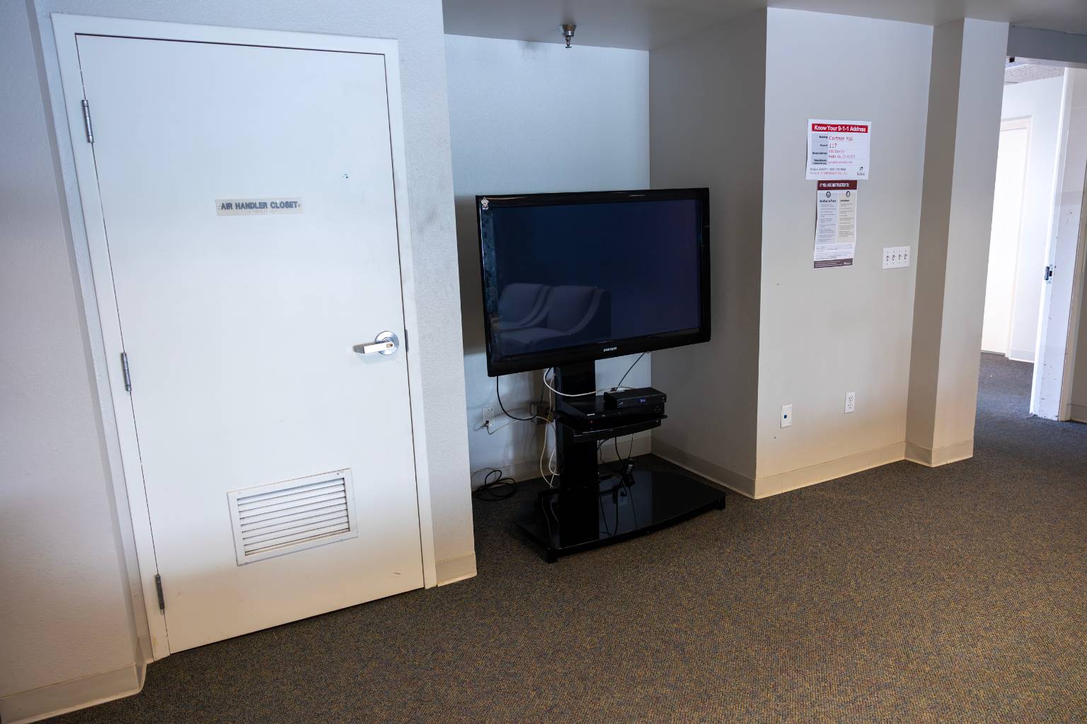 a tv in a room