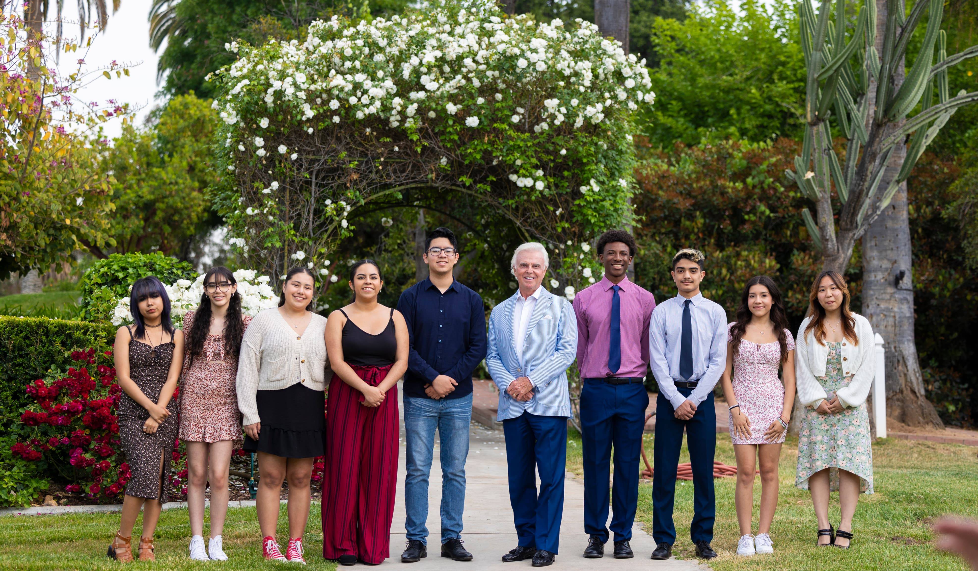 a group of people posing for a photo