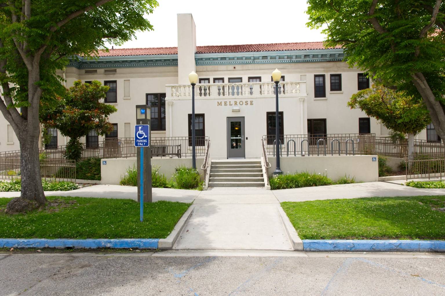 a building with a sign on the front