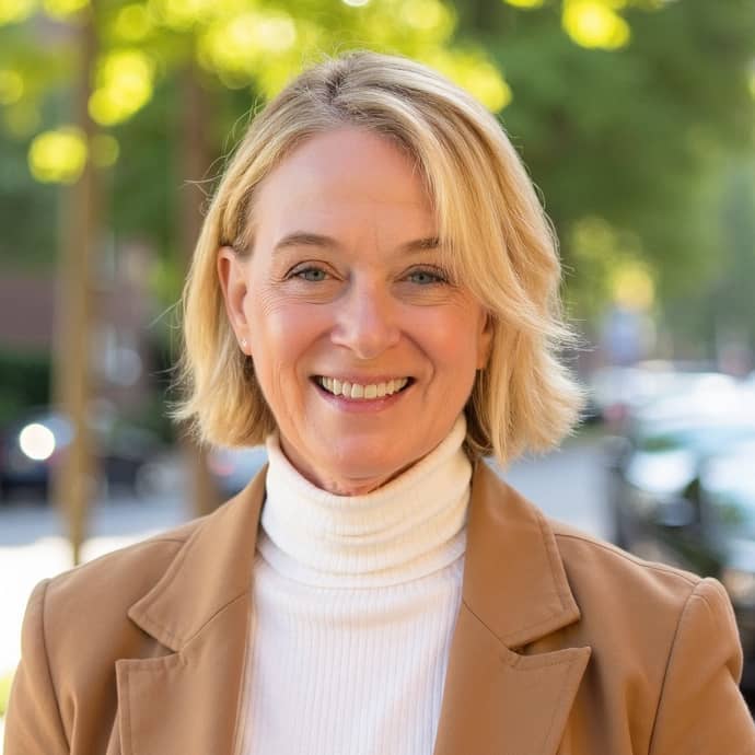 a person smiling for a picture