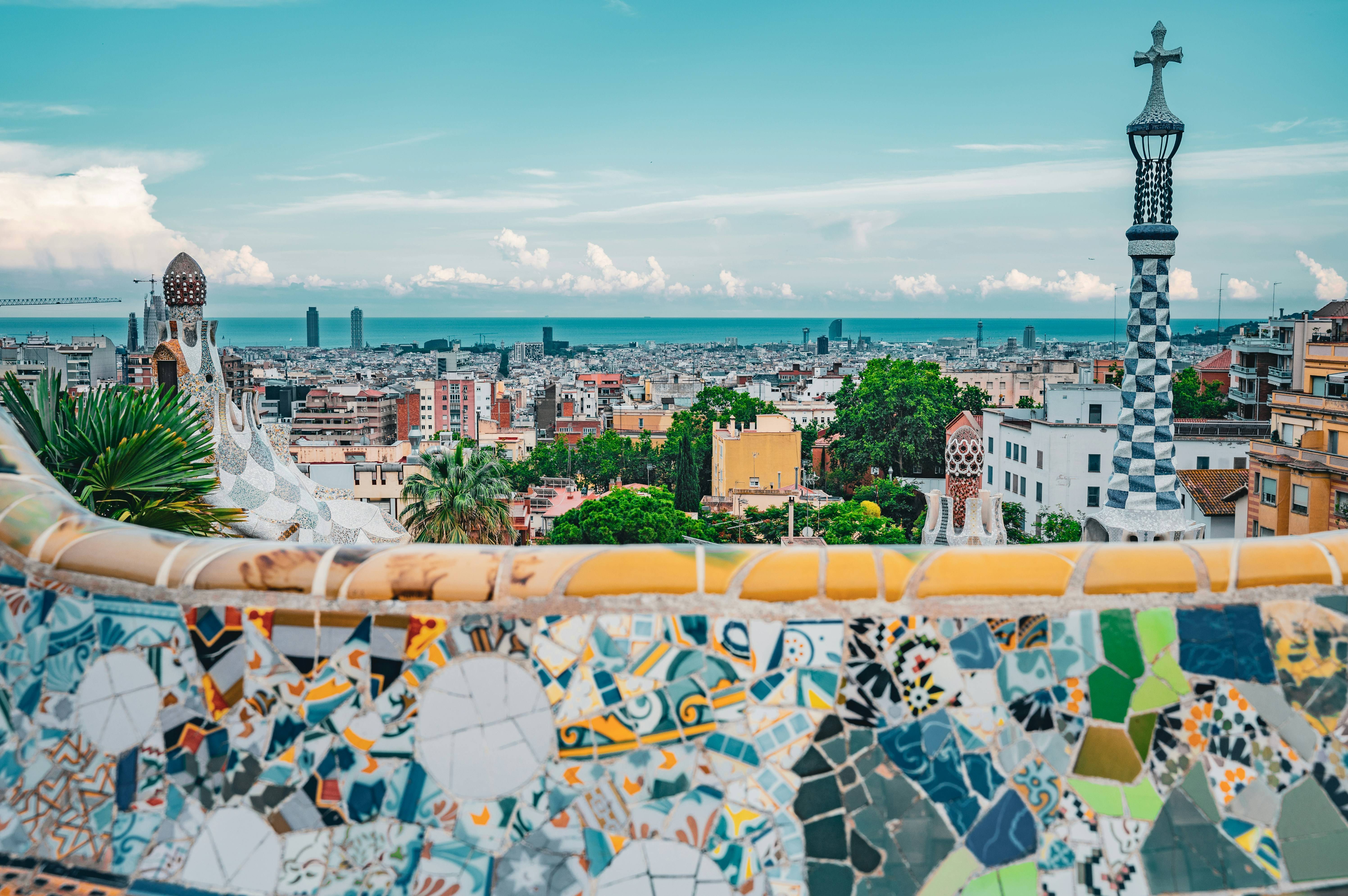 a city with persony colorful tiles