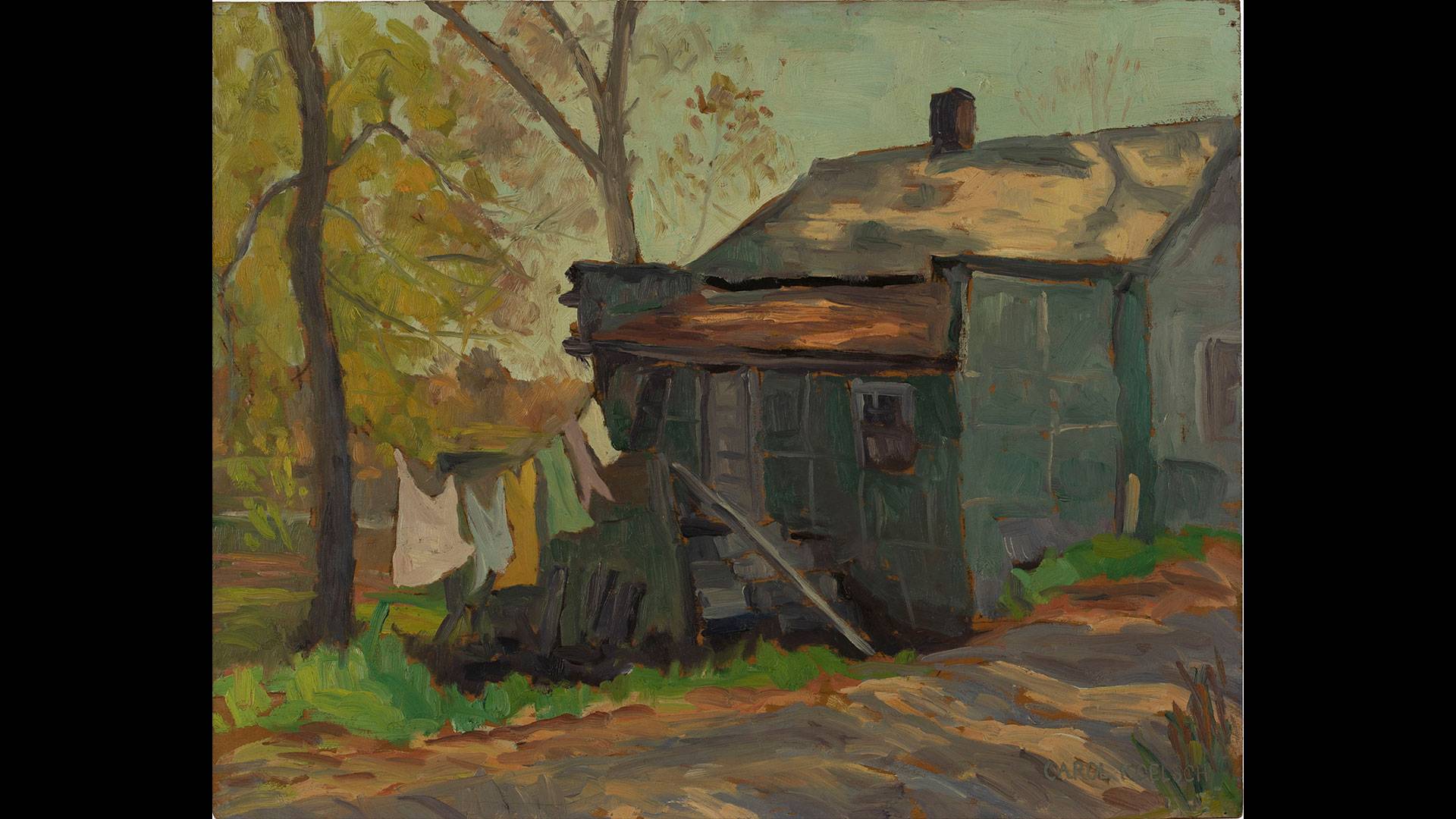 a painting of a house