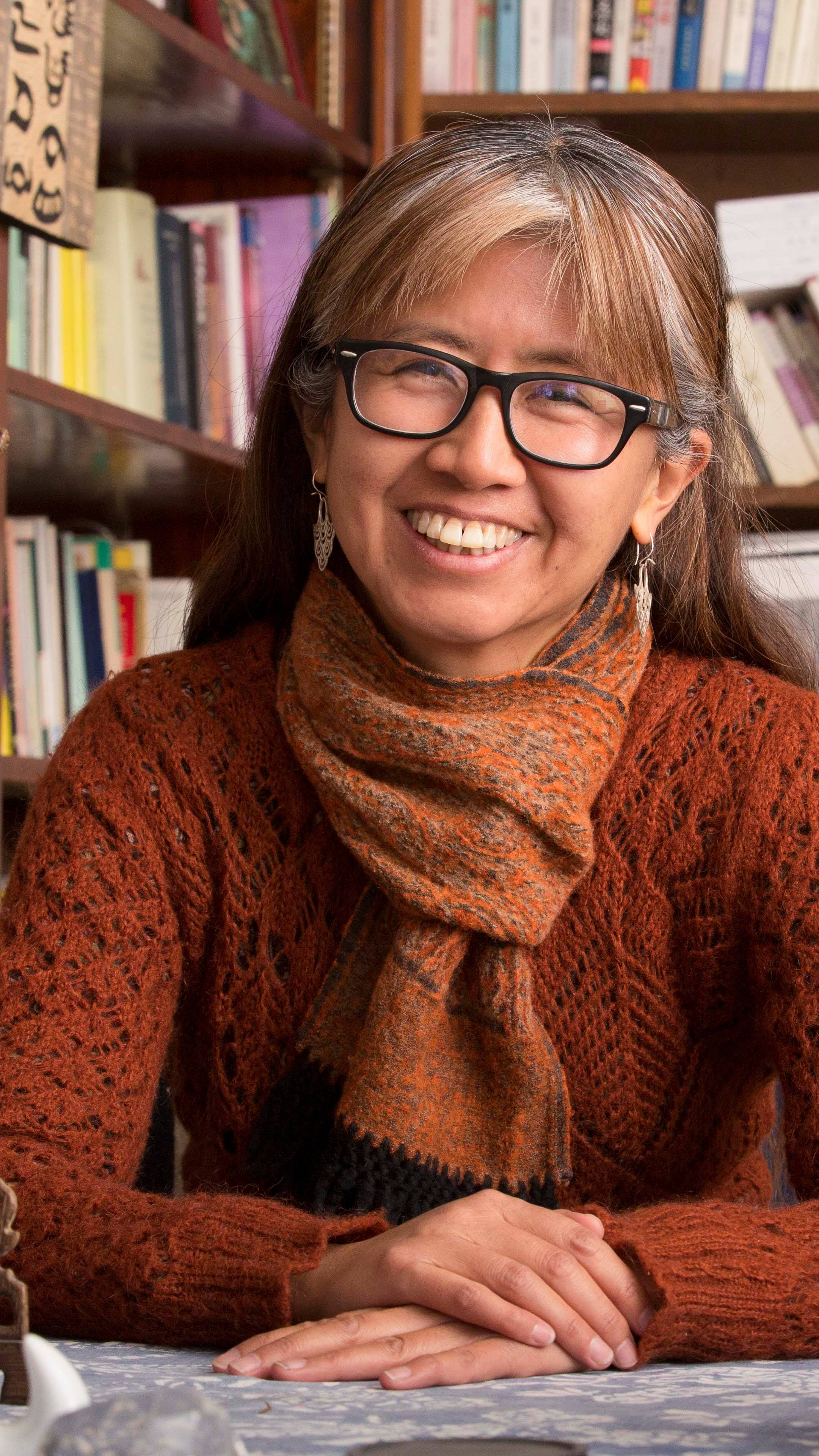 a person smiling at camera