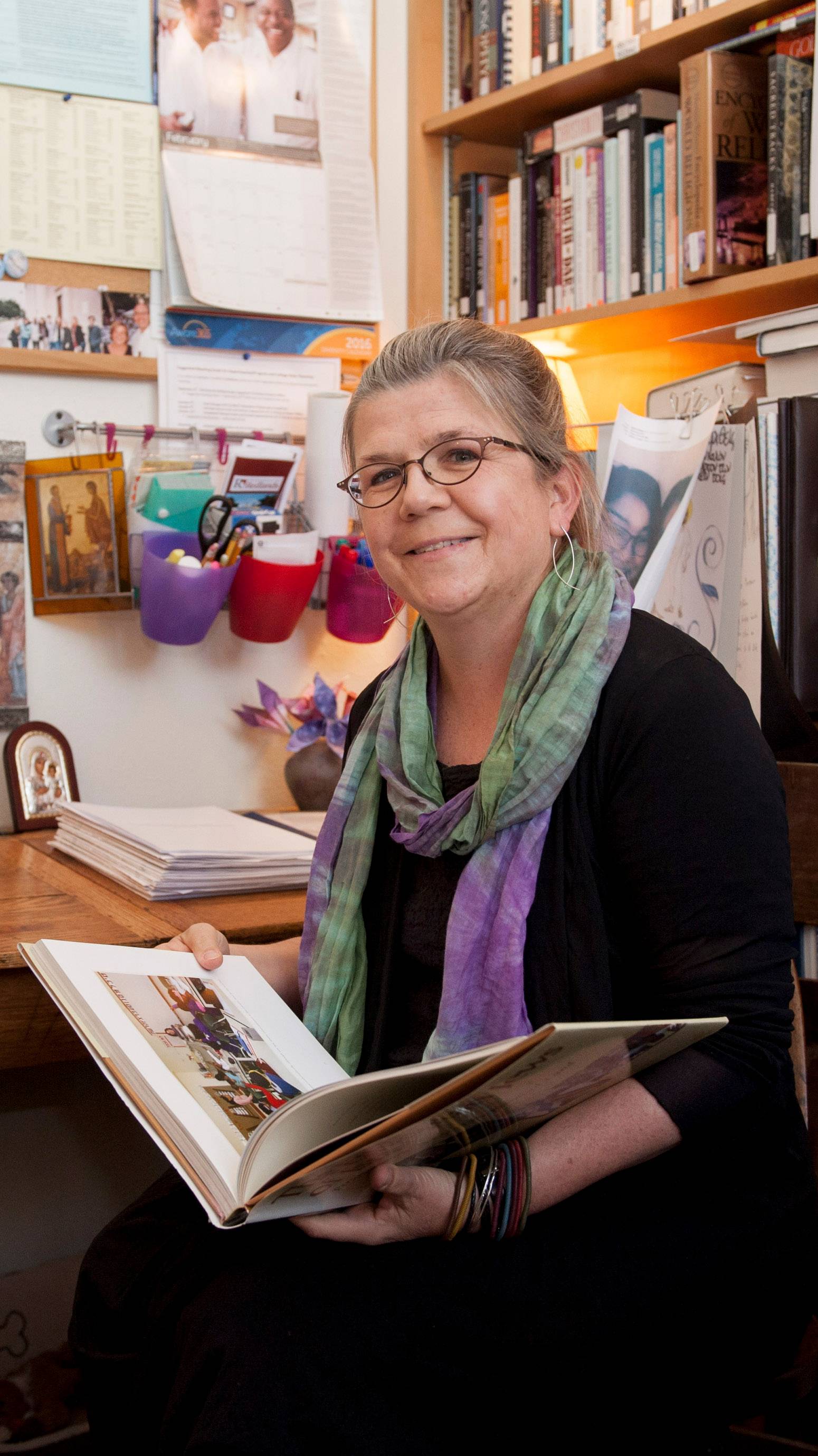 a person holding a book