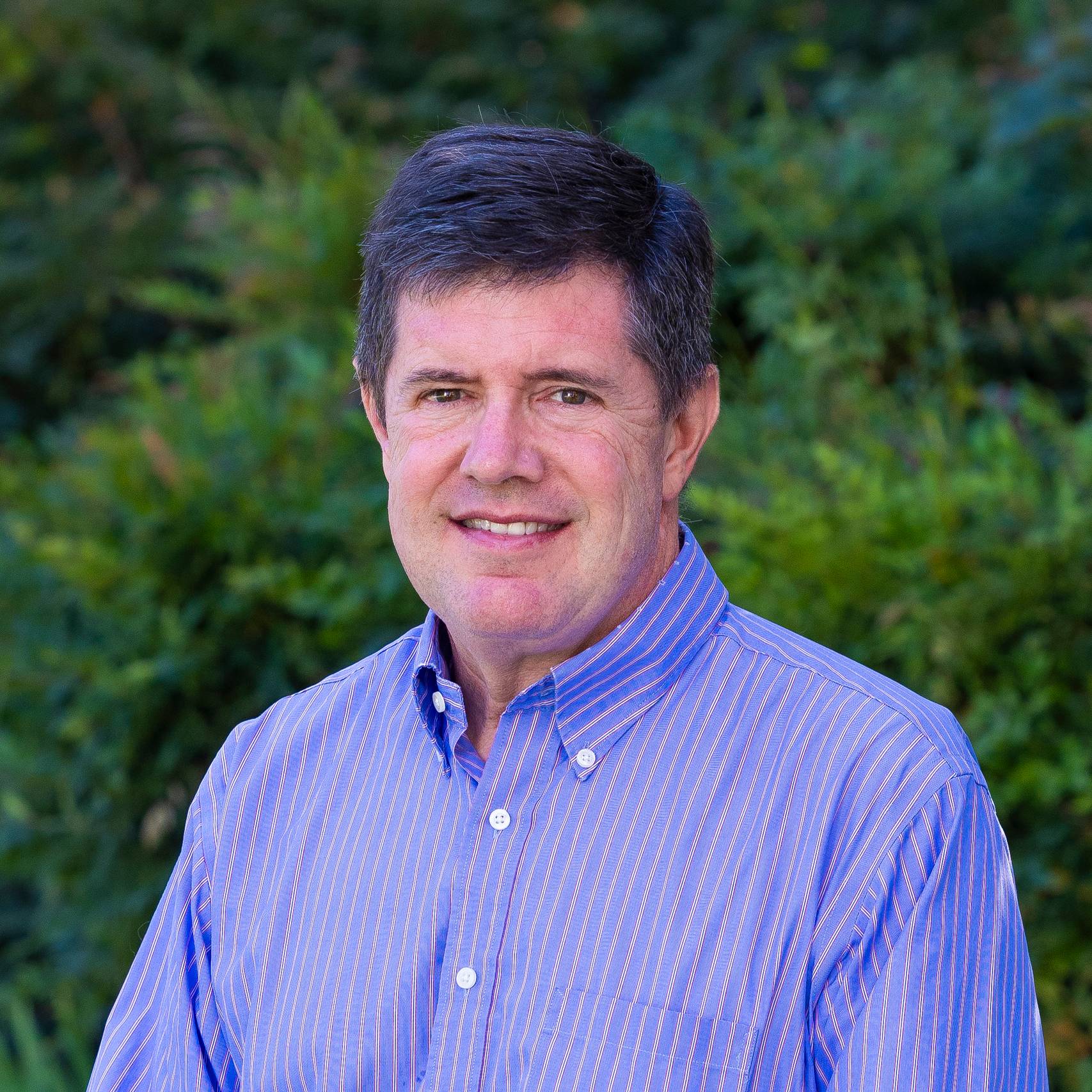 a person in a blue shirt