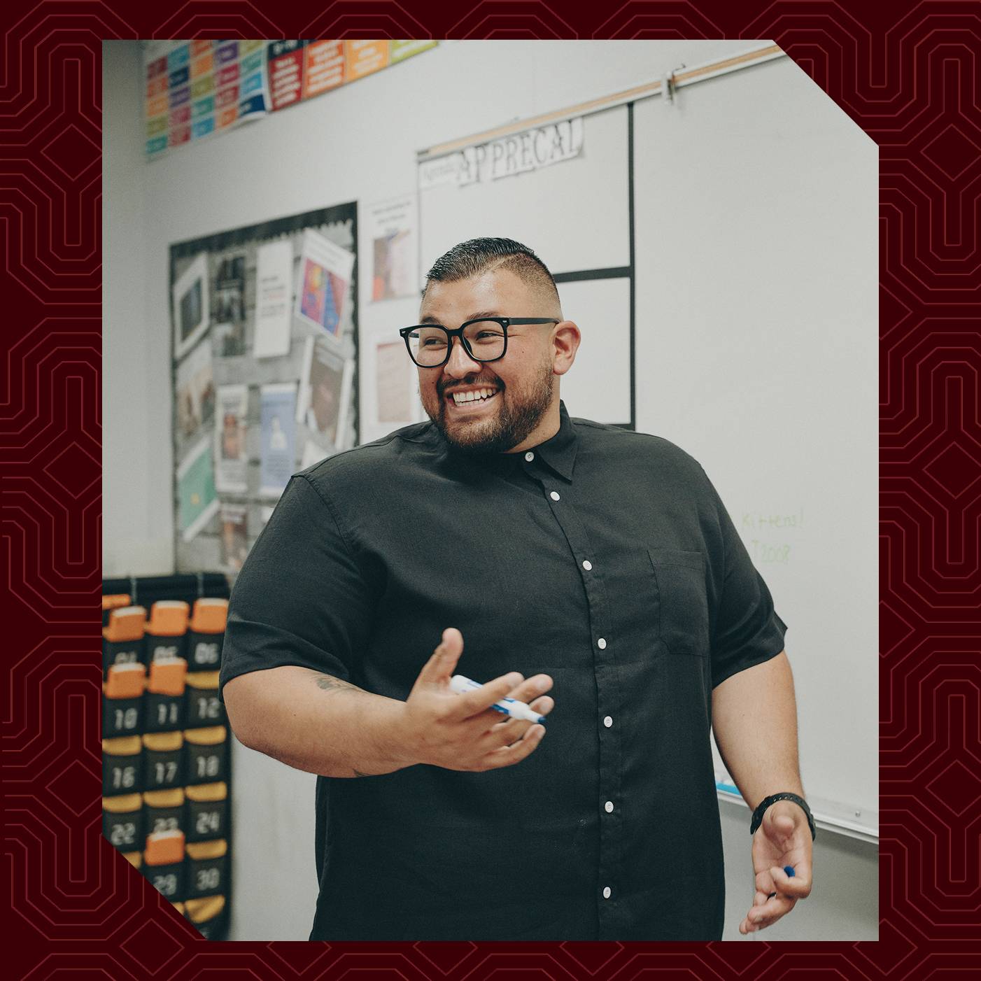 a person in a black shirt