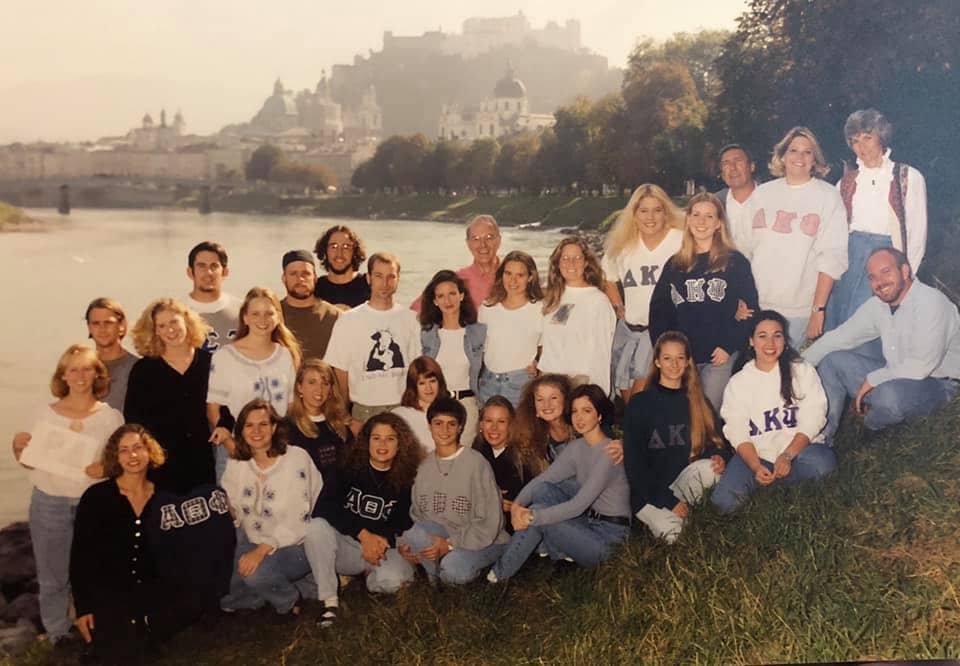 a group of people posing for a photo
