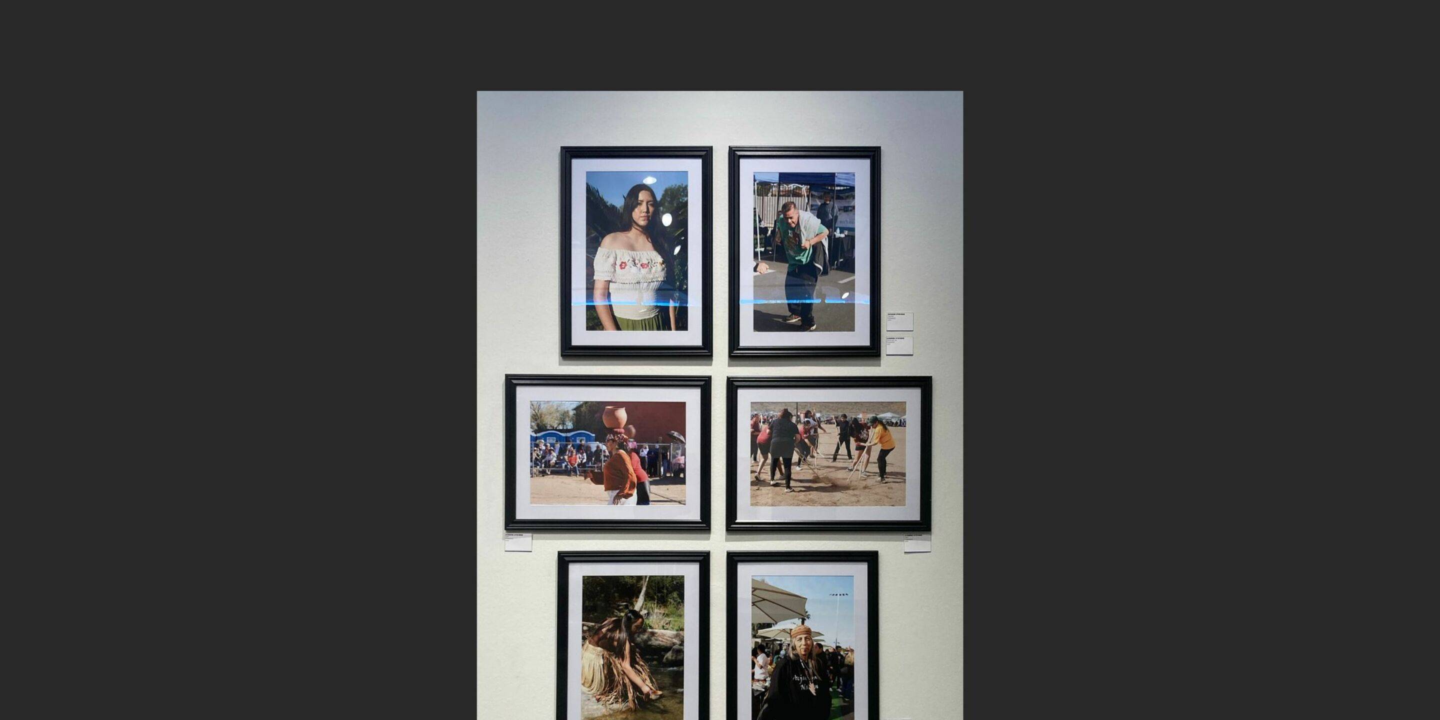 a group of pictures on a wall