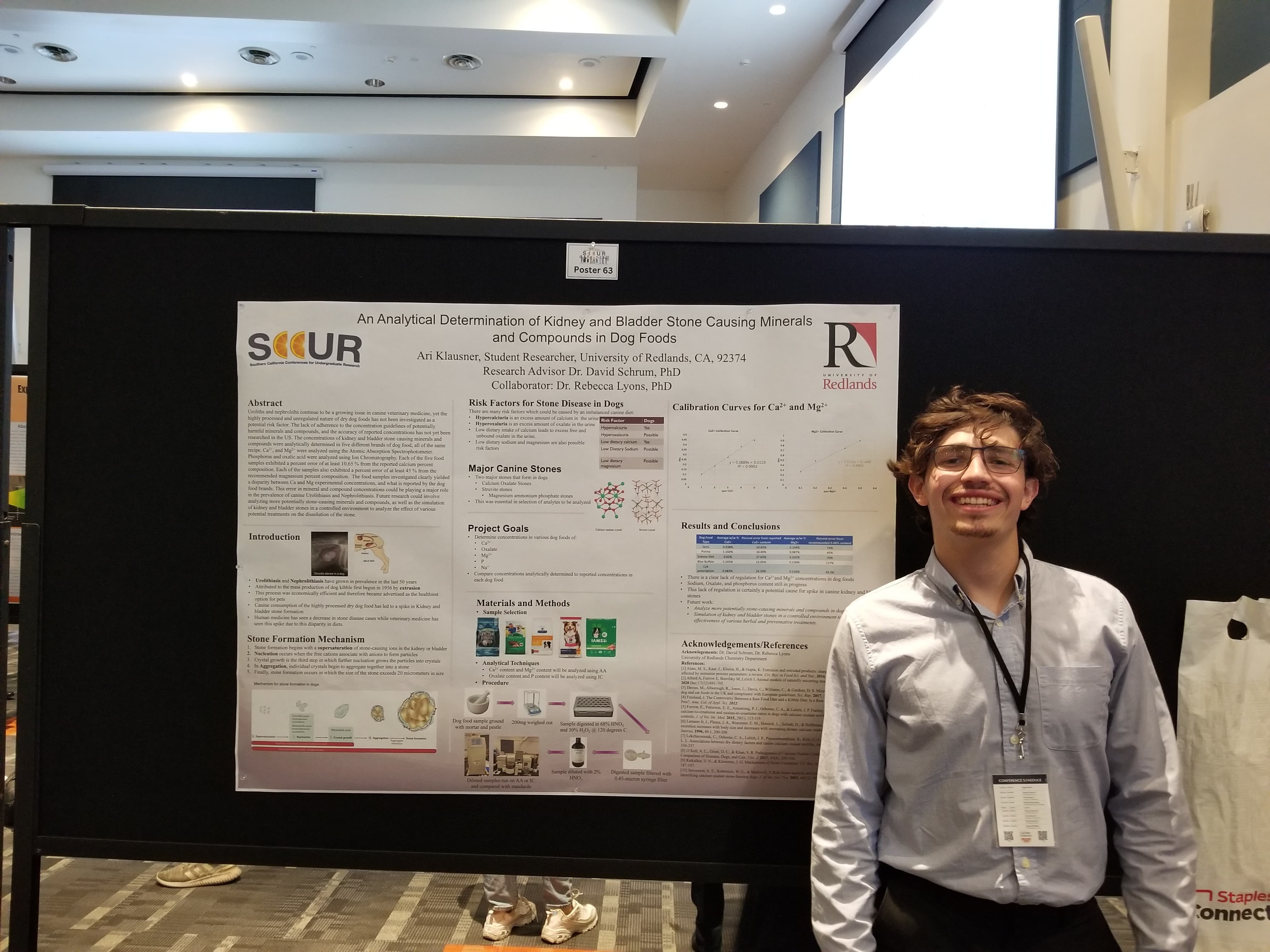 Ari Klausner, student researcher in Chemistry