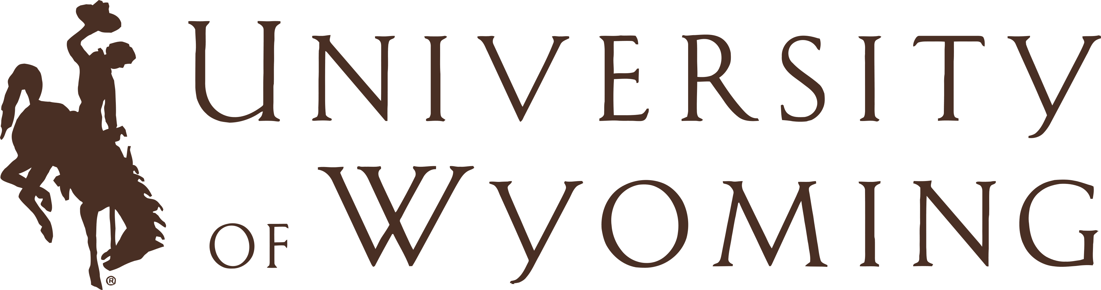 brown letters on a black background