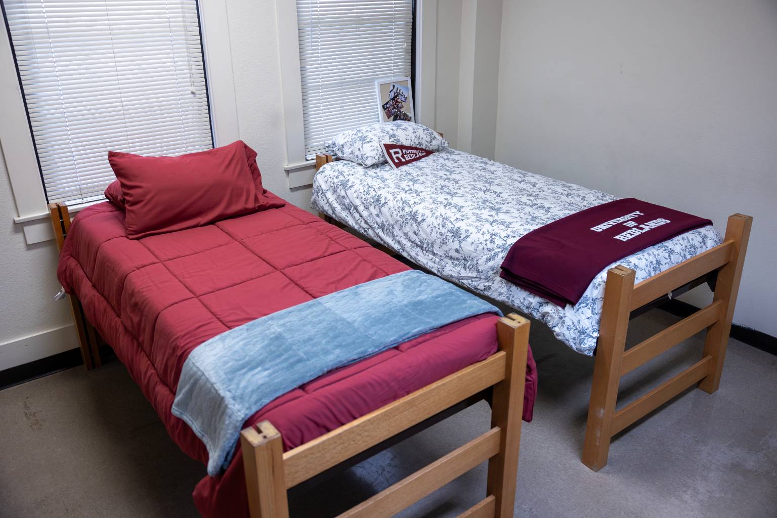 two beds in a room
