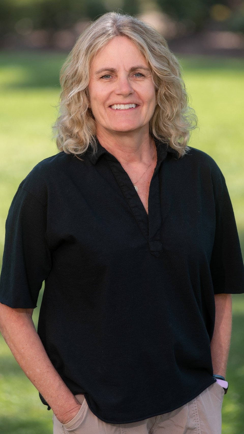 a person smiling at camera