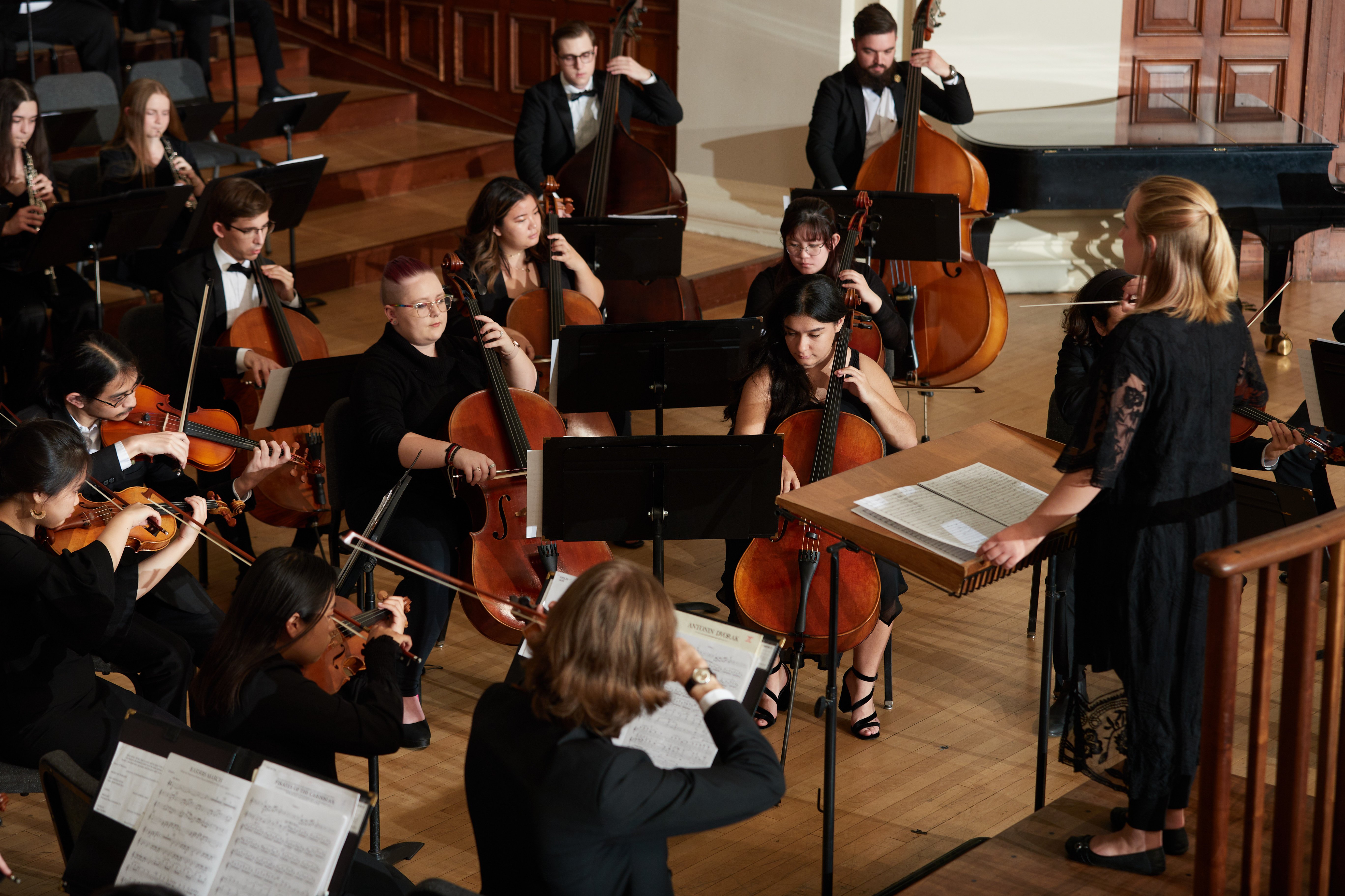a group of people playing instruments