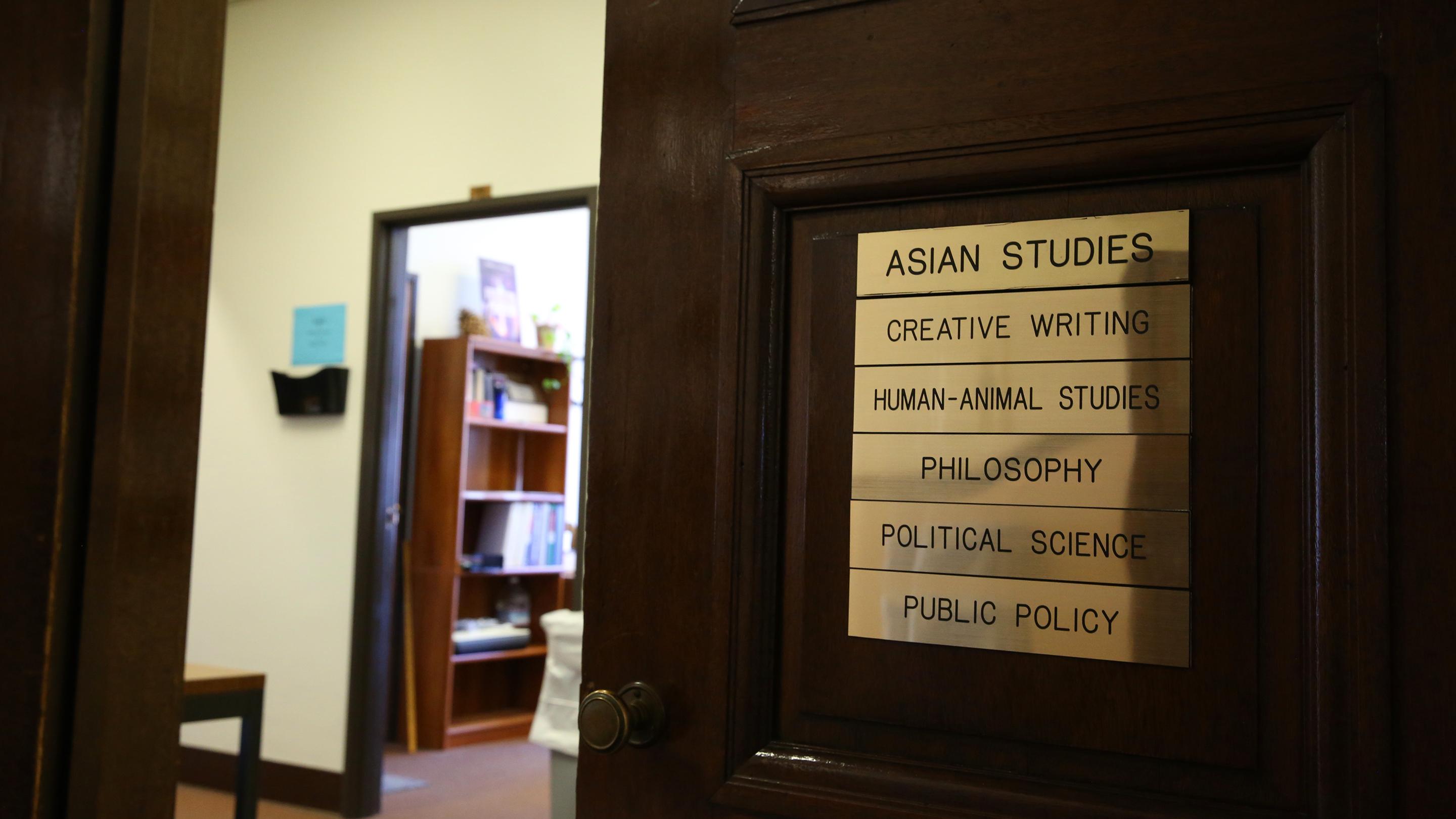 a close up of a door