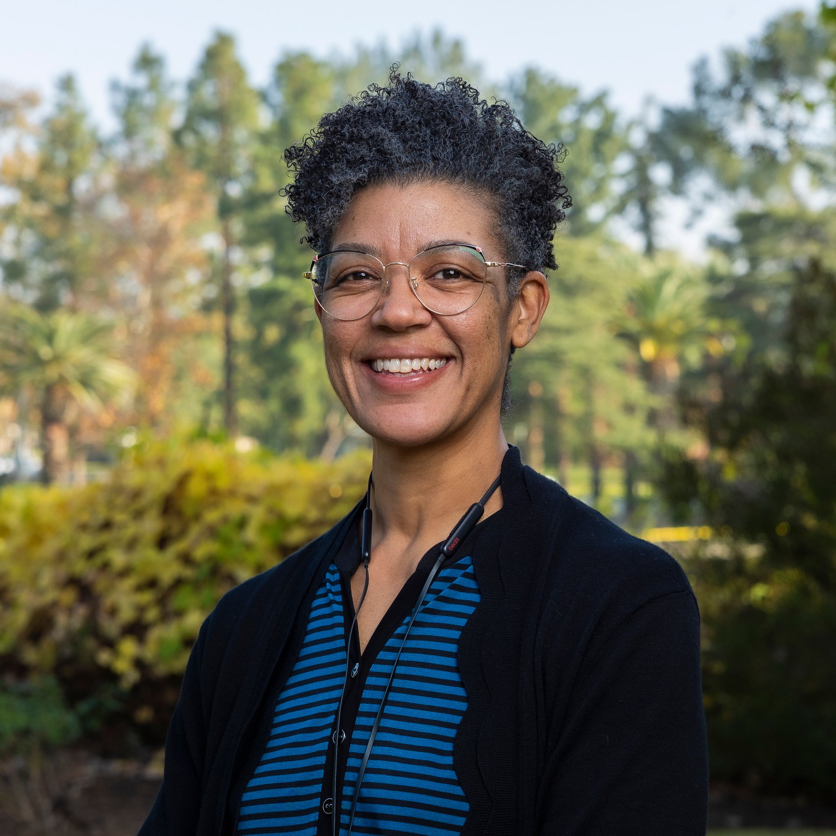 a person smiling at camera