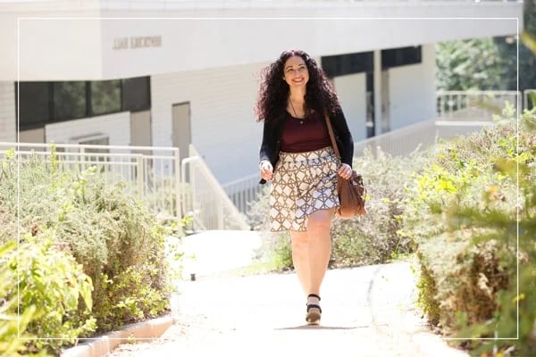 a person walking down a path