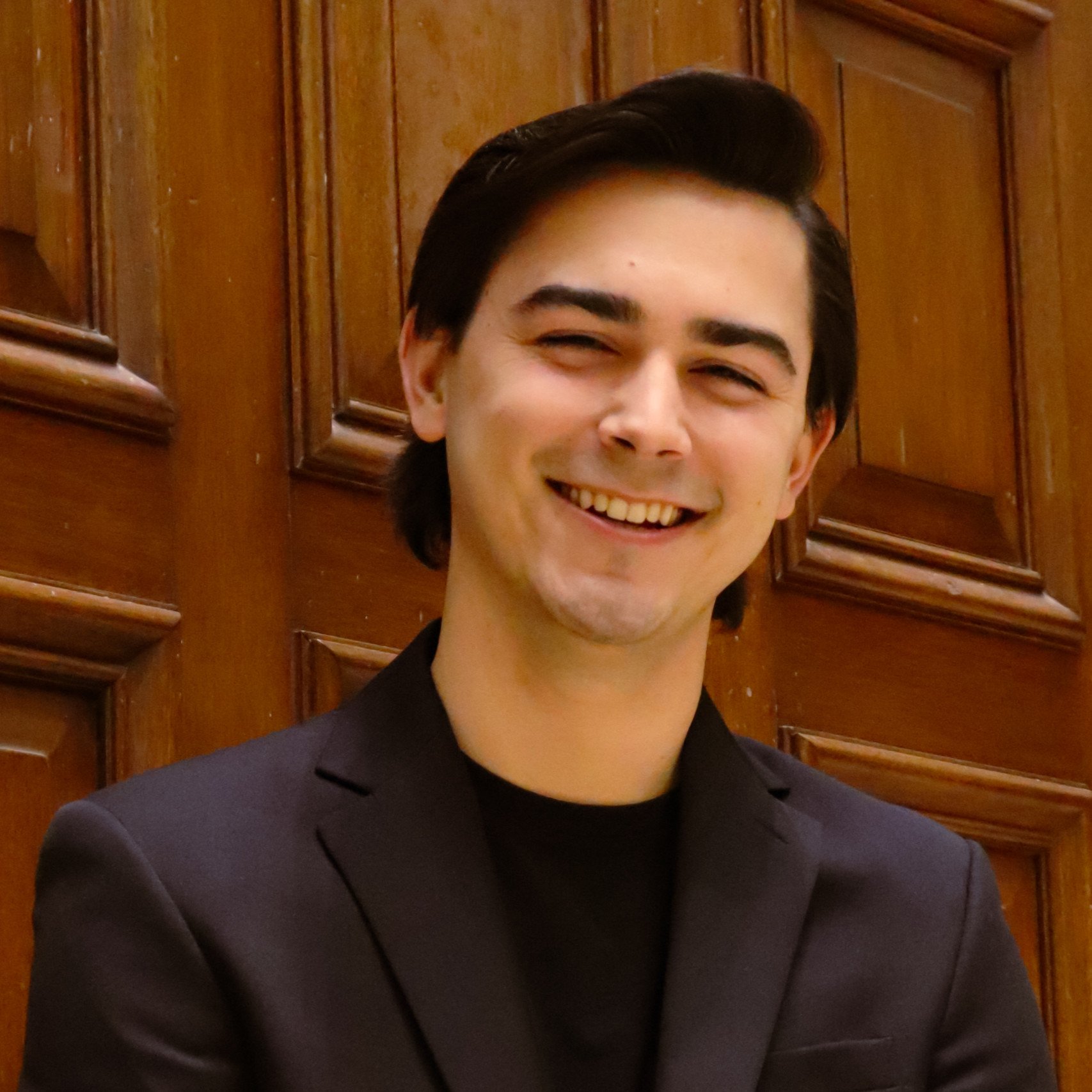 a person smiling at camera