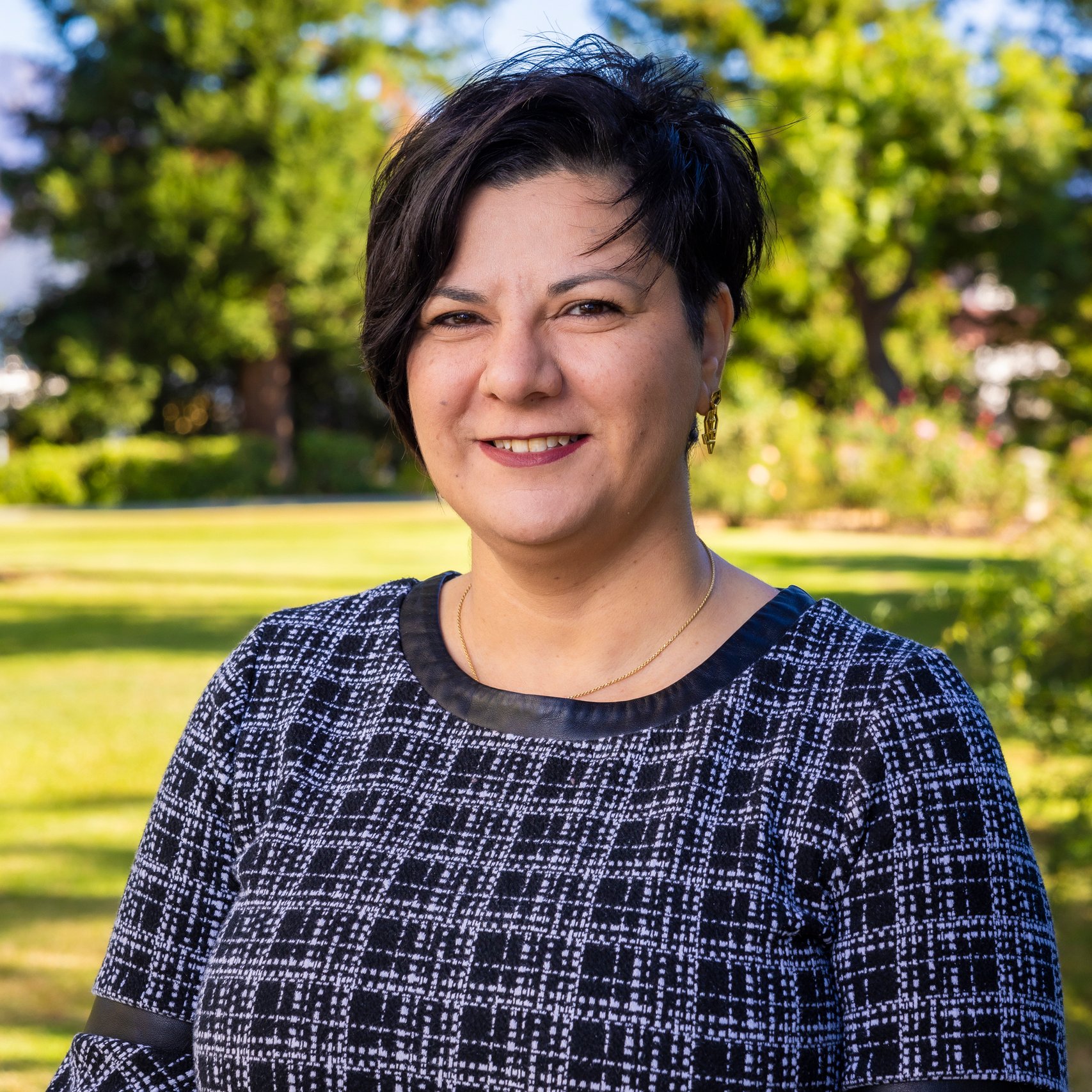 a person smiling at camera
