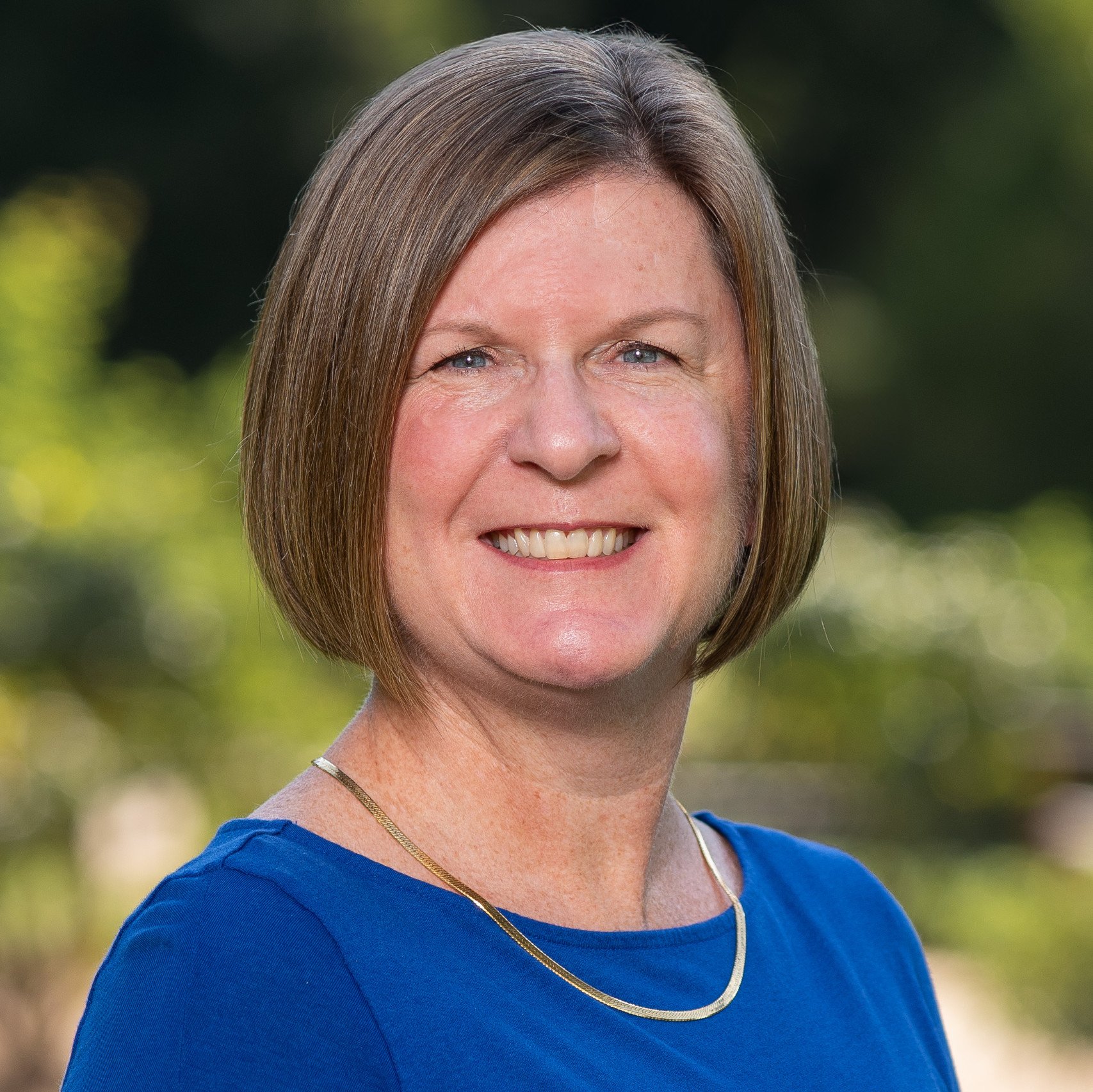 a person in a blue shirt