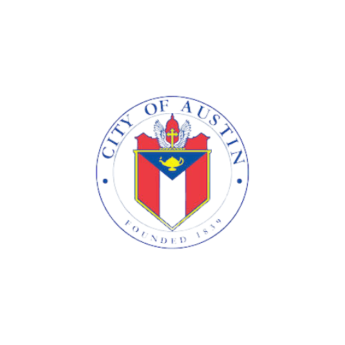 a logo on a black background