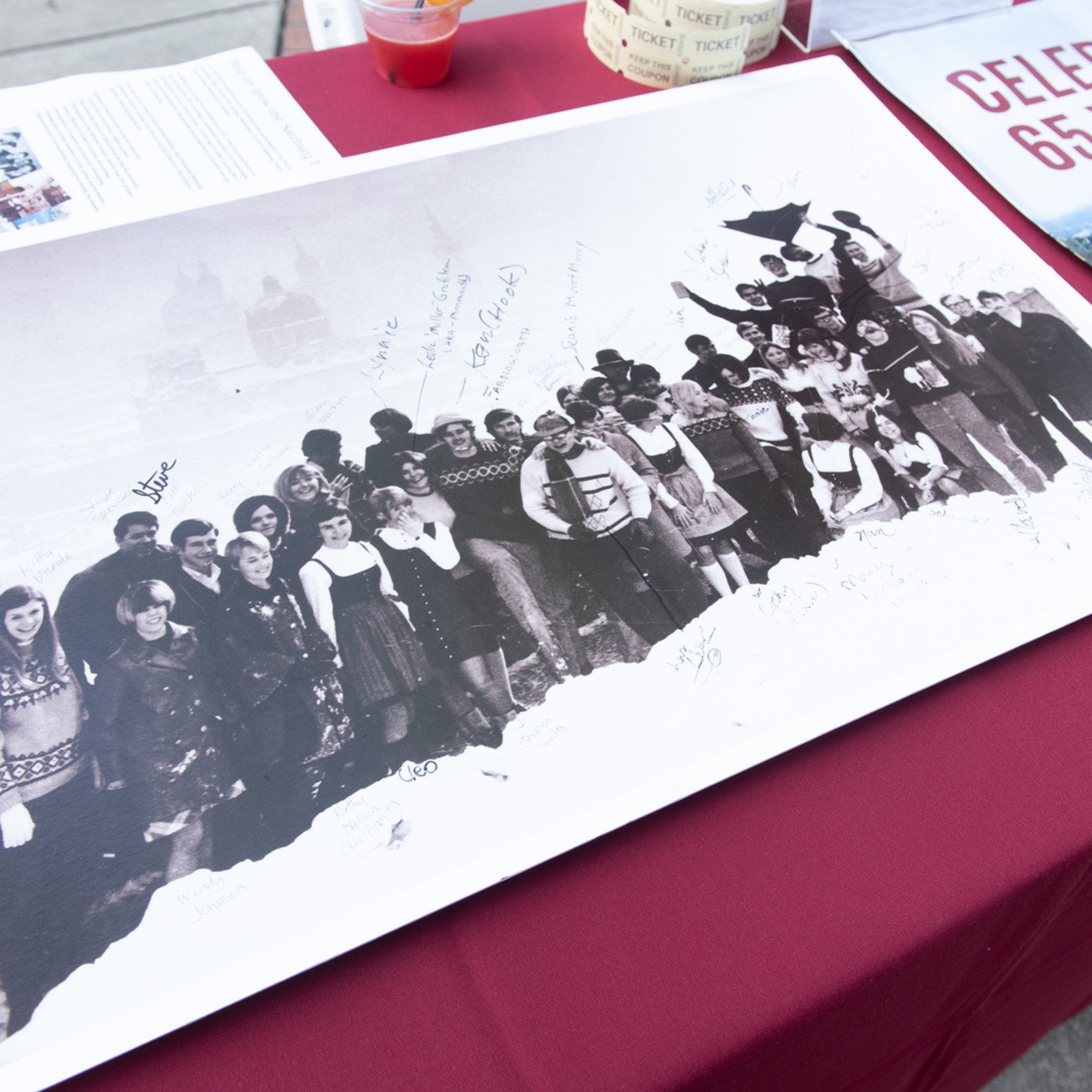 a black and white photo of a group of people