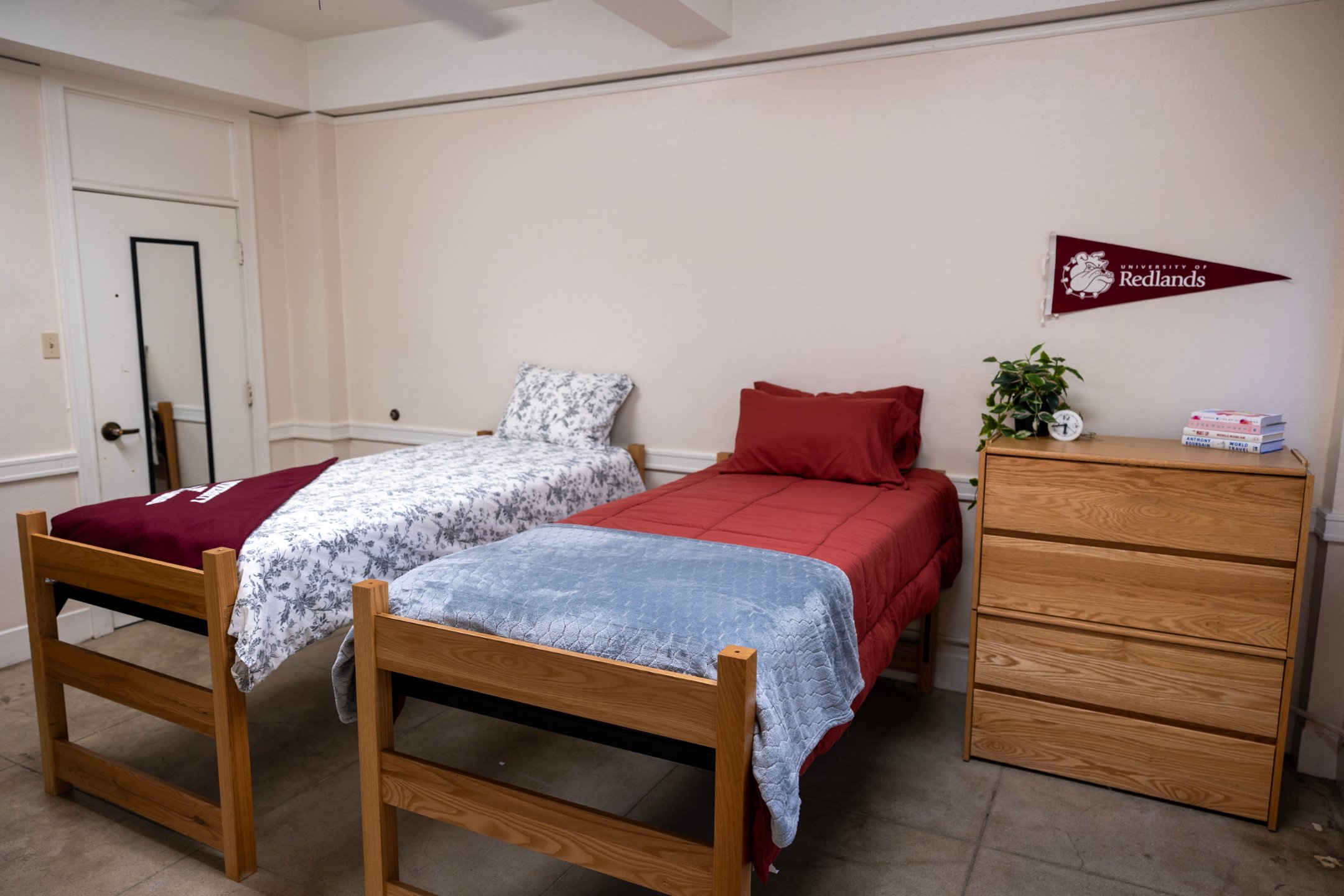 a room with two beds