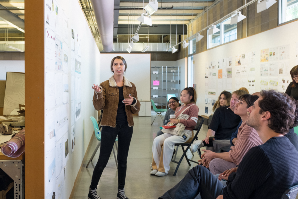 Students learning and interacting in a group.