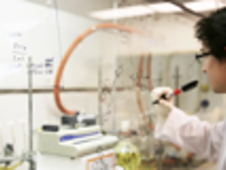 Science student conducting experiments in the University Laboratory.