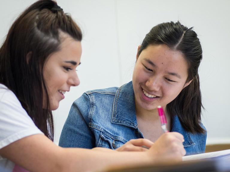 Image card - Two students learning together